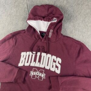 Mississippi State Bulldogs Men's Hoodie‎ Sweatshirt Size Large Embroidered MSU